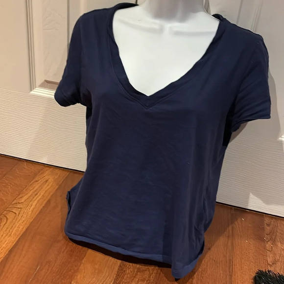 Forever 21 Euth Purpose Navy cotton VNeck tee Sz XS - Picture 12 of 12
